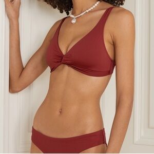 Bondi Born red bikini top with Italian fabric (XS)